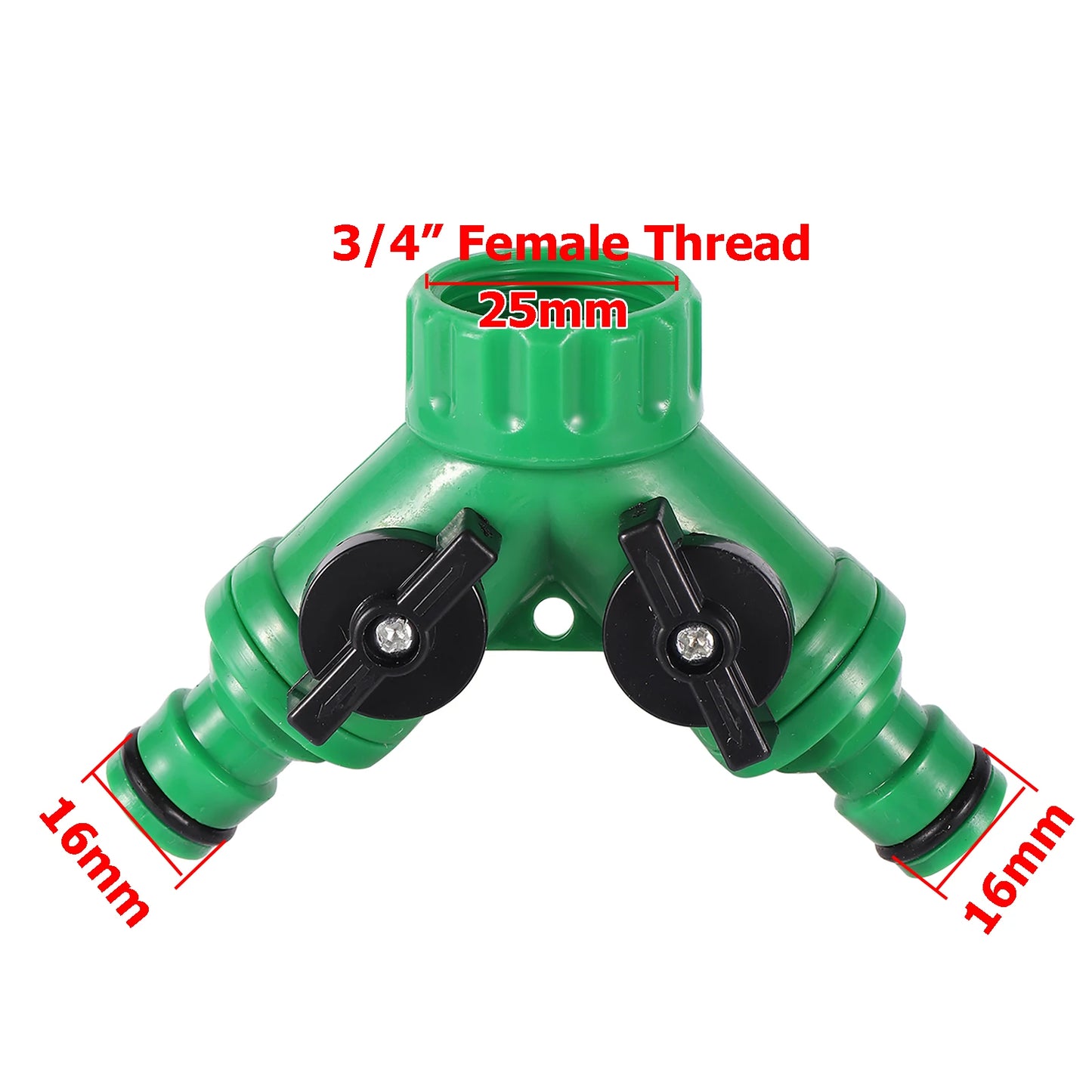 Y-Type Shunt Valve Garden Irrigation System Water Splitter 2 Way Y Shape Quick Connector Water Tap Adapter Water Controller