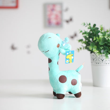 18cm/25cm Cute Giraffe Plush Toy Pendant Soft Deer Stuffed Cartoon Animals Doll Baby Kids Toys Christmas Birthday Colorful