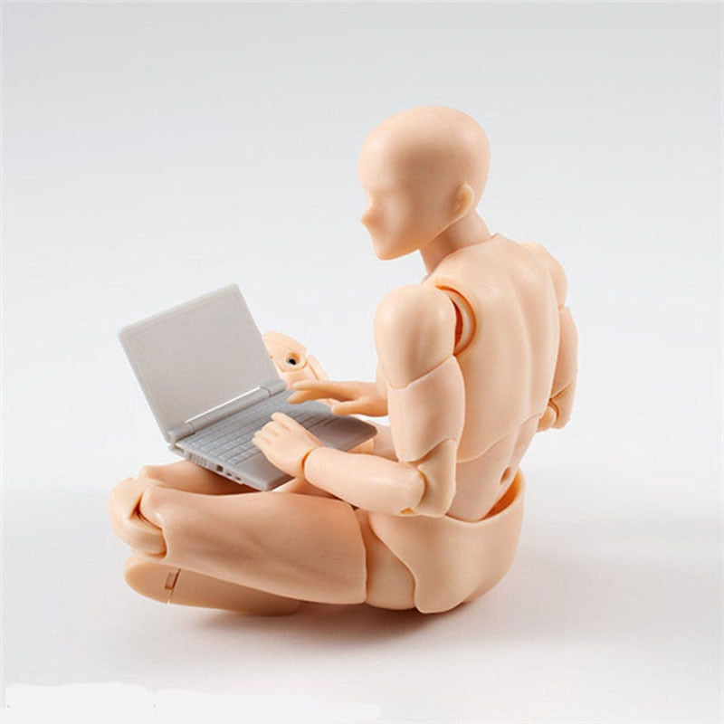 14cm Artist Art Painting Anime Figure SHF Sketch Draw Male Female Movable Body Chan Joint Action Figure Toy Model Draw Mannequin