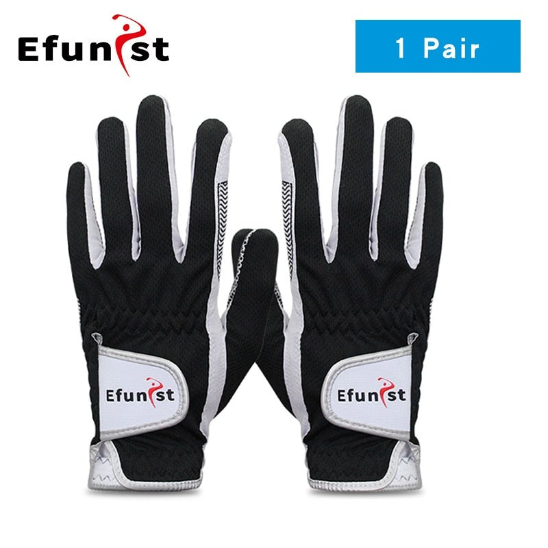 Pack 1 Pcs/Pair Efunist Golf Glove Men Left Hand Breathable Green 3D Performance Mesh Non-Slip Micro Fiber Golf Gloves Mens Man