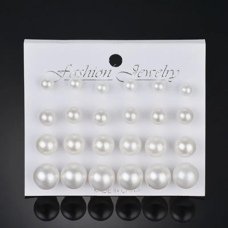 Modyle 2021 New Fashion White Simulated Pearl Stud Earrings for Women Jewelry Accessories