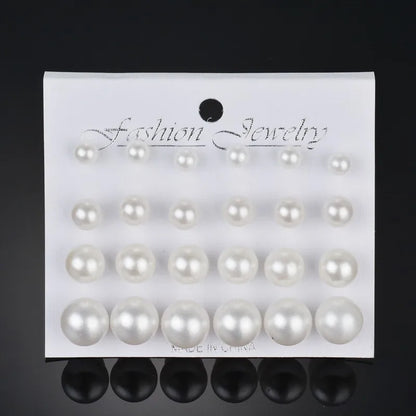 Modyle 2021 New Fashion White Simulated Pearl Stud Earrings for Women Jewelry Accessories