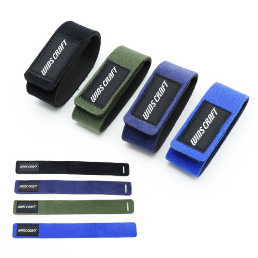 2pc Black Blue Color Reusable Fishing Pole Tie 24*3cm Loop Cord Belt Fishing Rod Tie for Tackle Sea Rod Accessories