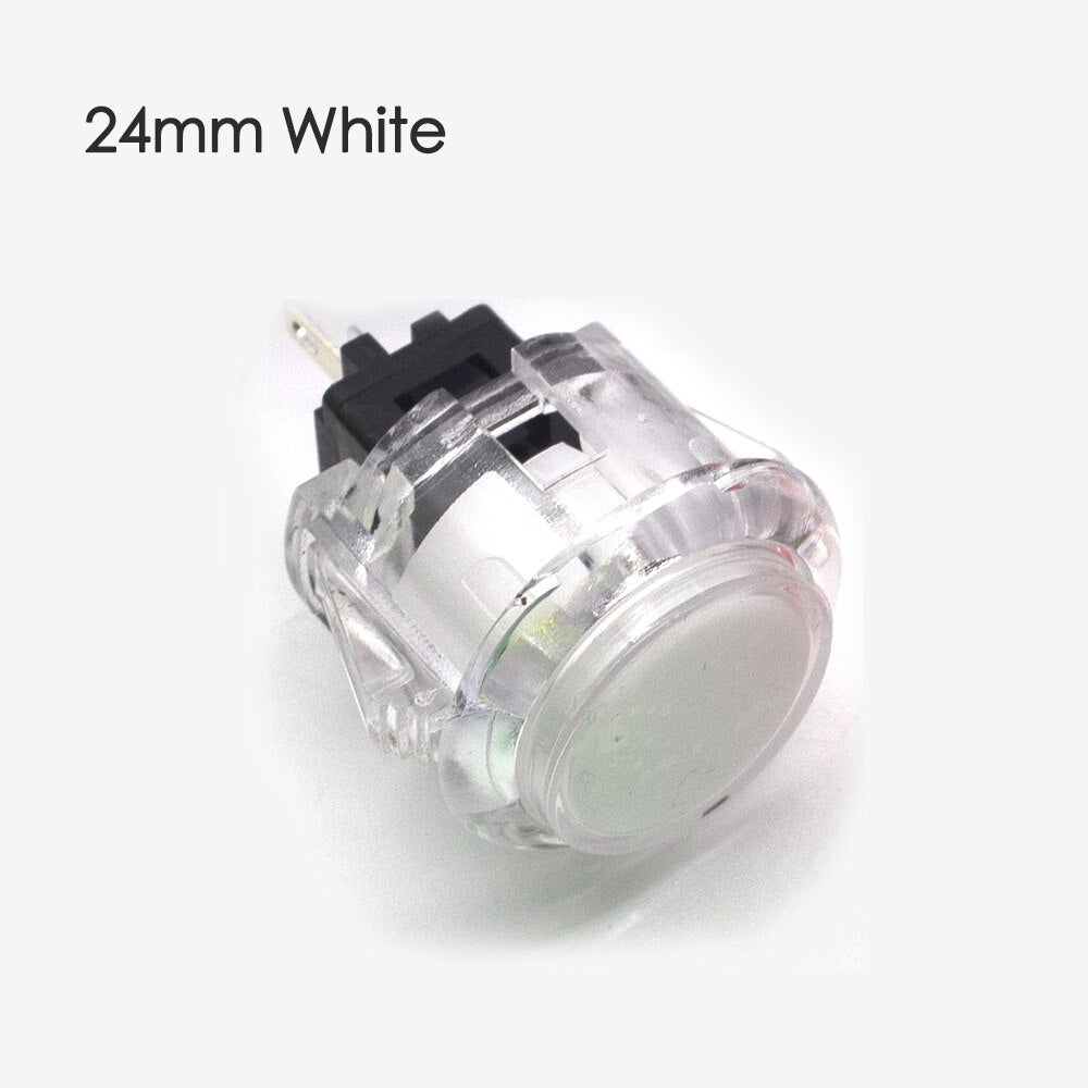 10 Pcs Transparent No LED Arcade 30mm Push Button Copy SANWA Replace OBSF-30 OBSN-30 for DIY Raspberry Pi MAME PC Pandora Game