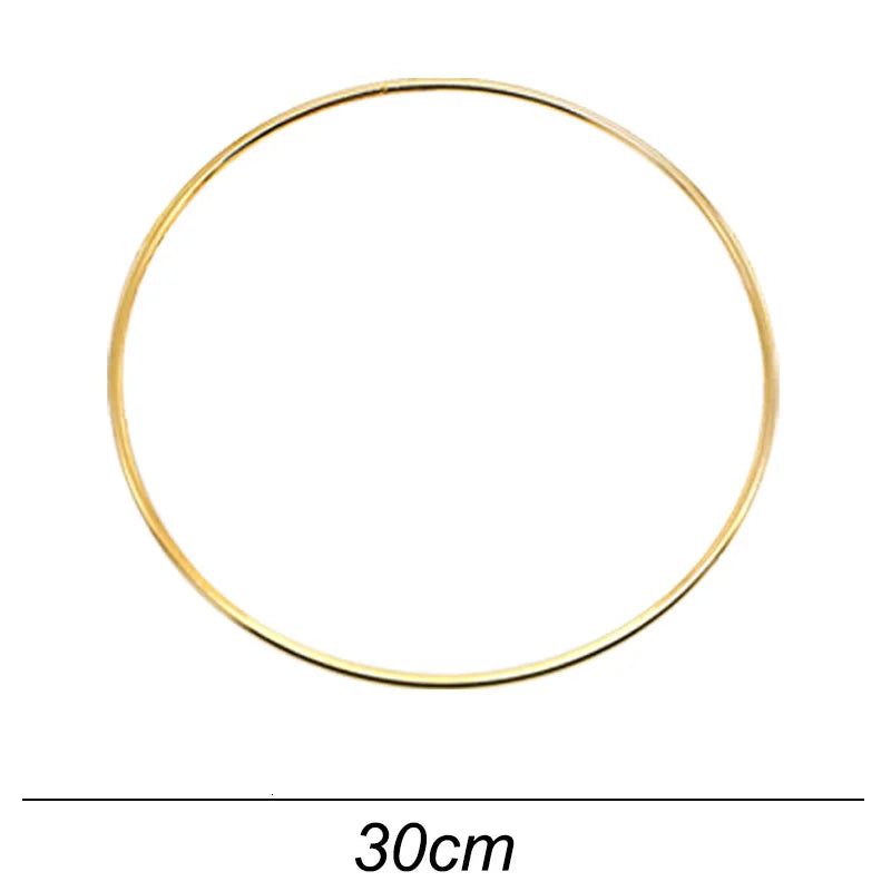 Eid Ramadan Wooden Hanging Ornaments for Ramadan Kareem DIY Wreath Supplies Islam Party Metal Ring Wreath Party Decorations