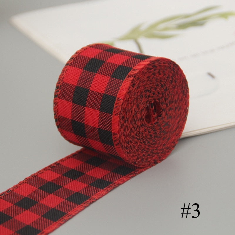 6Yards/Roll Ribbon Imitation Hemp Ribbon Wire Linen Ribbon Christmas Decoration