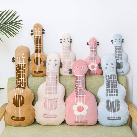 Guitar Pillow Stuffed Plush Musical Instrument Ukulele Toy Kids Toys Birthday for Child