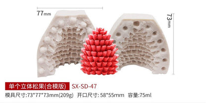 Christmas Candle Mold Christmas Tree Pine Cone Snow Snowflake Candle Mold Soap Silicone Mold