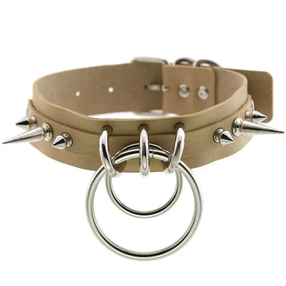 KMVEXO Punk Spike Metal Collar Girls Leather Harness Choker Necklace for Women Party Club Chockers Gothic Jewelry Harajuku 2019