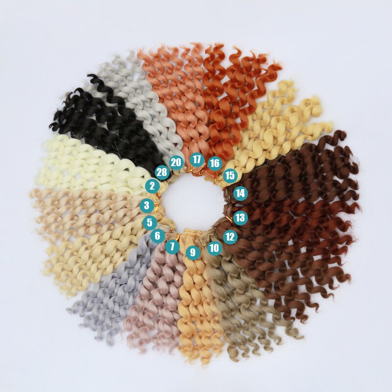Msiredoll Bjd Wig Accessories 1piece 20*100CM Doll Hair for 1/3 1/4 1/6 1/12  Curly Doll Hair Bjd Wig Diy