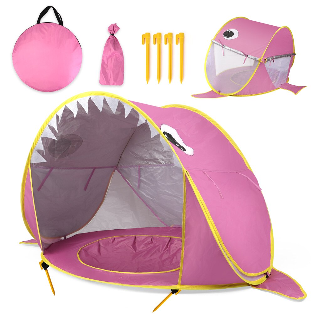 Baby Beach Tent Uv-Protecting Sunshelter With a Pool Baby Kids Beach Tent Pop Up Portable Shade Pool UV Protection Sun Shelter