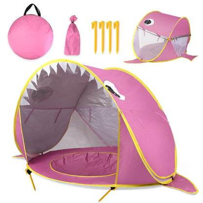 Baby Beach Tent Uv-Protecting Sunshelter With a Pool Baby Kids Beach Tent Pop Up Portable Shade Pool UV Protection Sun Shelter