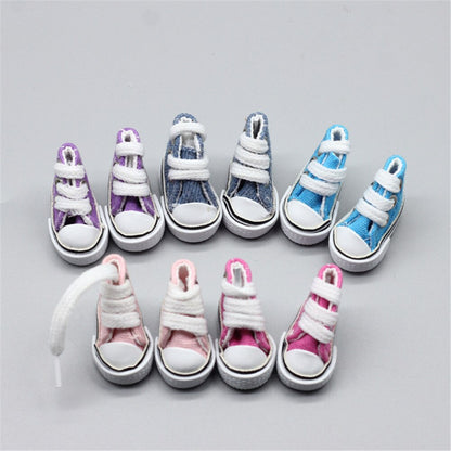 1 Pair 3.5cm Doll Shoes for Blyth Licca Jb Doll Mini Shoes for Russian Doll Sneakers Shoes for 1/12 BJD Doll Doll Accessories