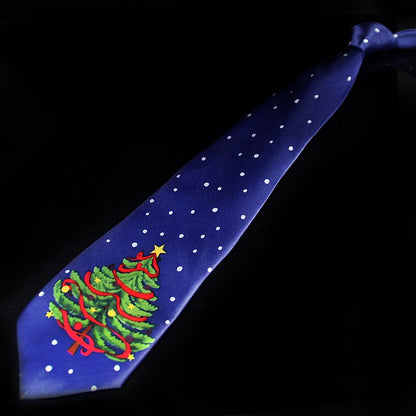Novelty Design Christmas Ties Red Good Quality Printed Necktie Halloween Christmas Tree Snowman Elk  Tie for Men Christmas
