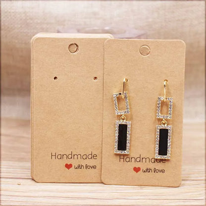 Mulit Size DIY Handmade  Jewelry Earring Packing Card Cute Stud/Drop Earring Display Card 100pcs Per Lot
