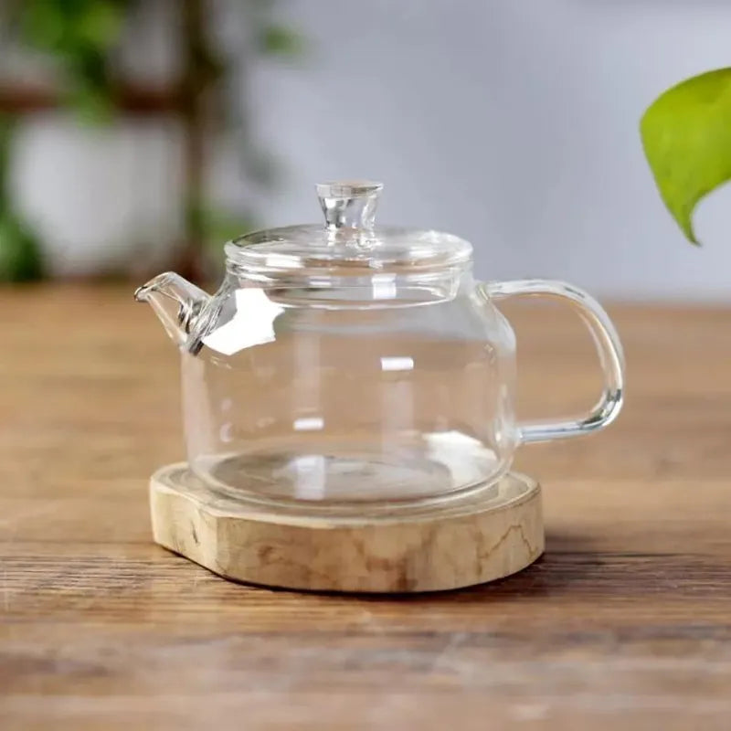 200ML Transparent Glass Teapot Water Jug Heat-Resistant Clear Kung Fu Tea Pot De