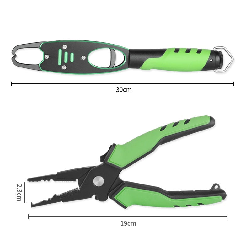 LINNHUE Aluminum Alloy Fishing Pliers Grip Set Split Ring Cutters Line Hook Recover Fishing Tackle High Quality Fishing Tool