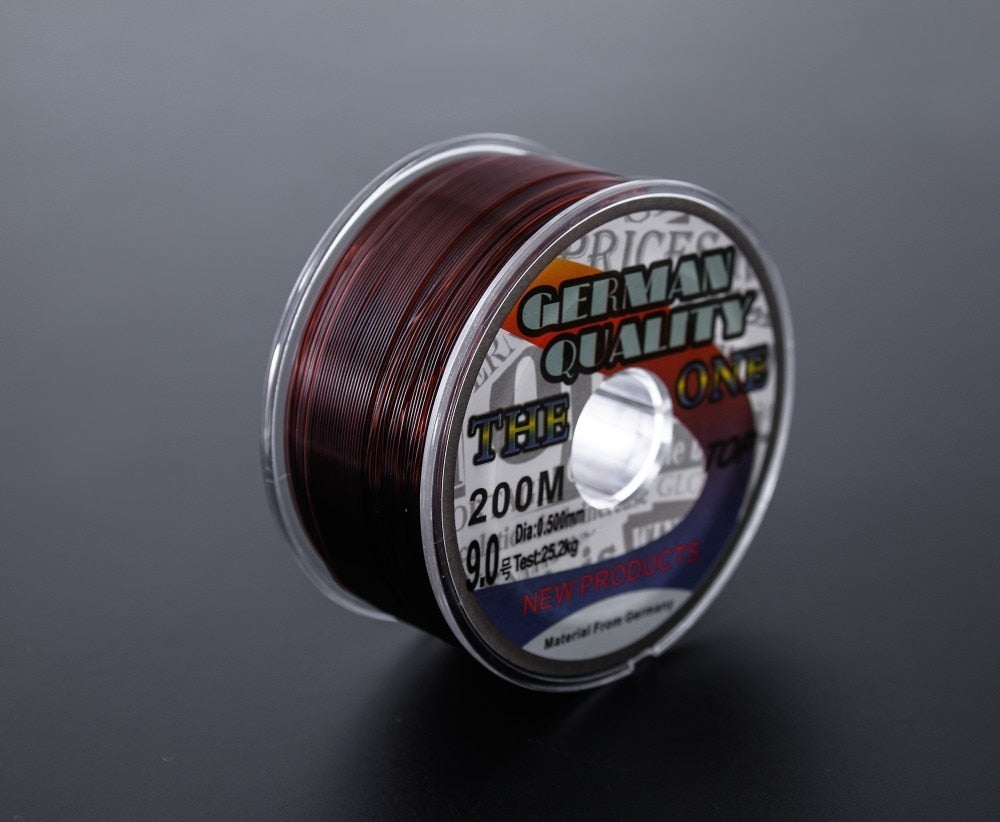 200m Fluorocarbon Coating Fishing Line White Brown Sinking High Abrasion Resistance Stretchable Peche Carp Carbon Fishing Line