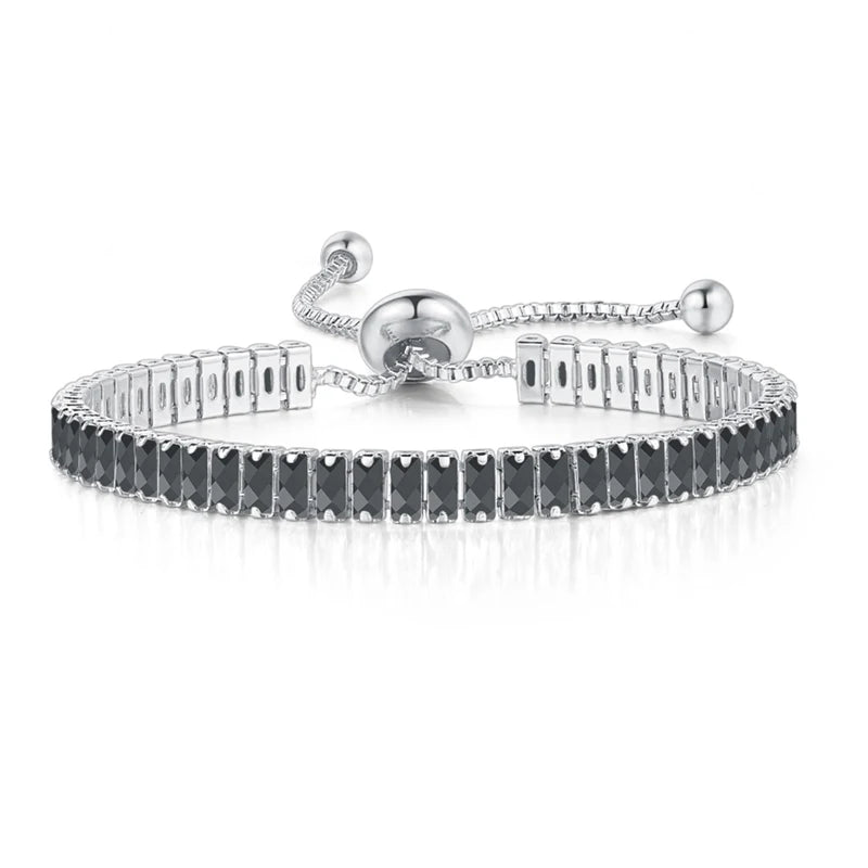 ZHOUYANG Tennis Bracelet for Woman Trendy Simple Adjustable Rose White Gold Color Bracelets Fashion Jewelry DZH009