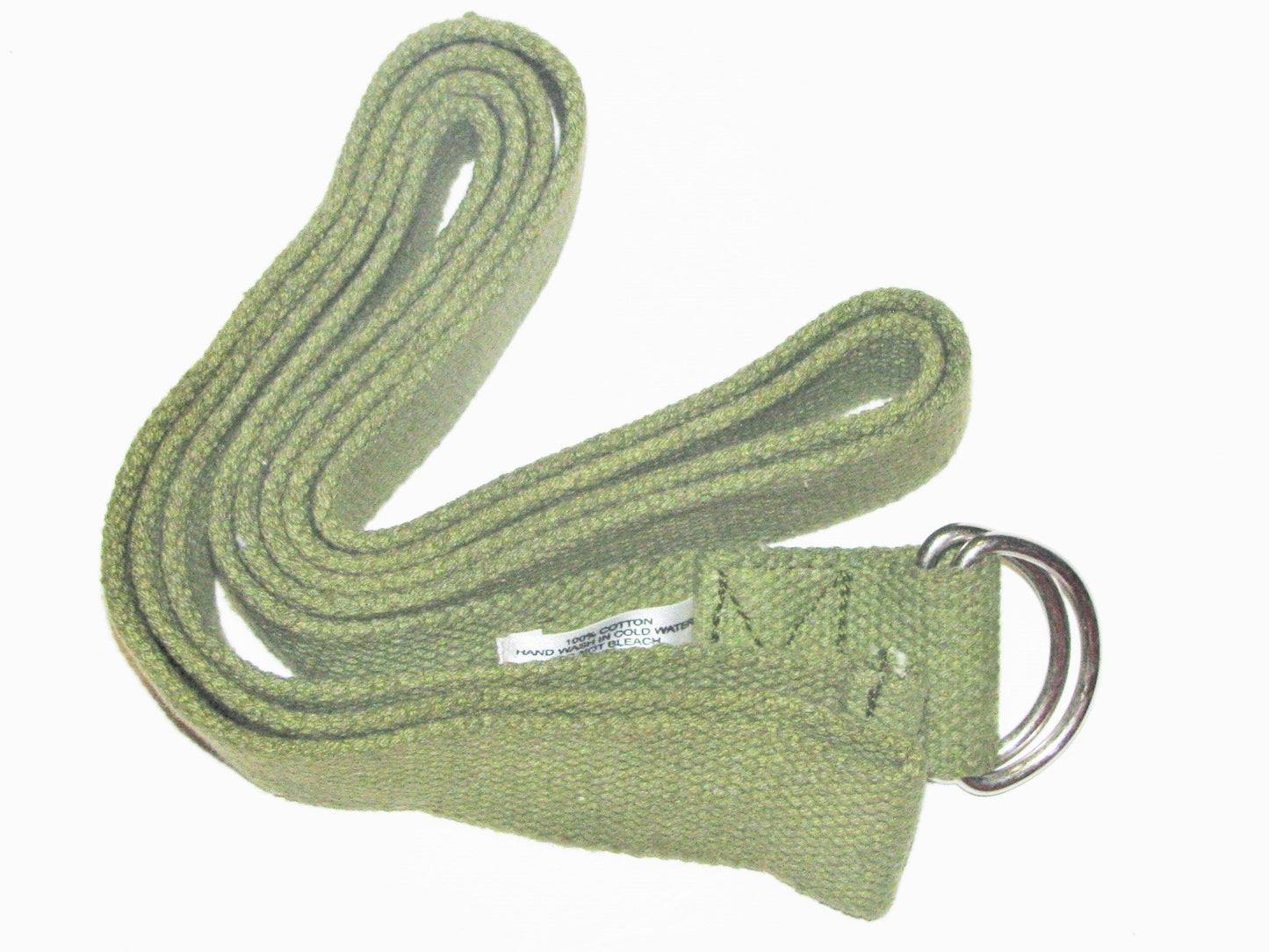 D-Ring Handwoven Cotton Yoga Strap - 6'