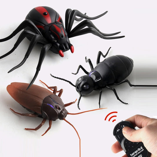 Infrared RC Remote Control Animal Insect Toy Smart Cockroach Spider Ant Insect Scary Trick Halloween Toy Christmas Kids