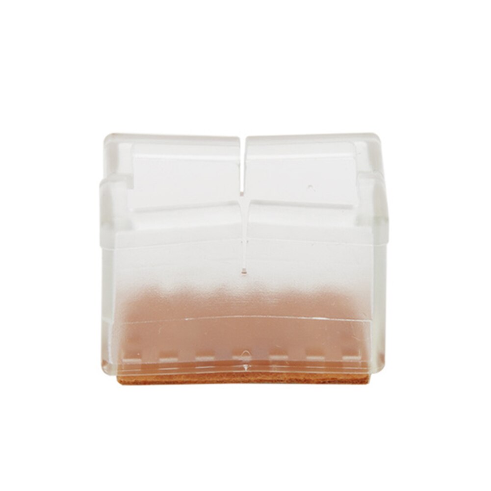 10pcs/Set Transparent Silicone Rectangle Square Round Chair Leg Caps Feet Pads Furniture Table Feets Wood Floor Protect Supplies