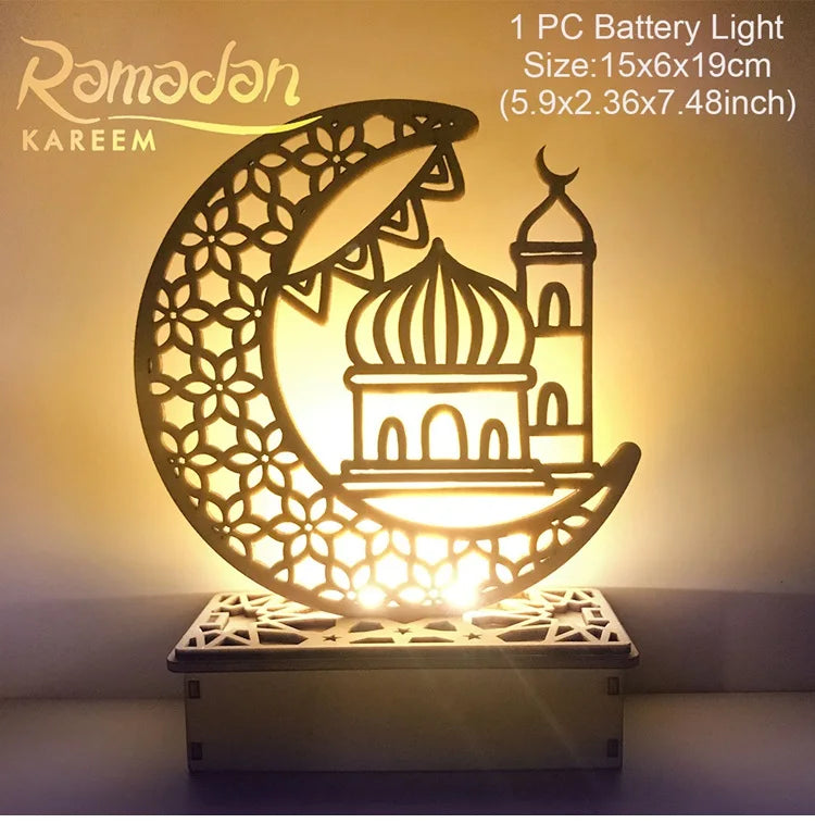 EID Wooden Pendant Eid Mubarak Ramadan Decoration for Home Islamic Muslim Party Decor Kareem Ramadan and Eid Decor Eid AL Adha