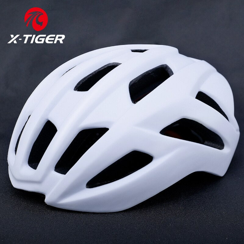 X-Tiger Bicycle Helmet Outdoor Sport Ultralight LED Light Cycling Safety Helmet Intergrally-Molded Mountain Road Bike MTB Helmet