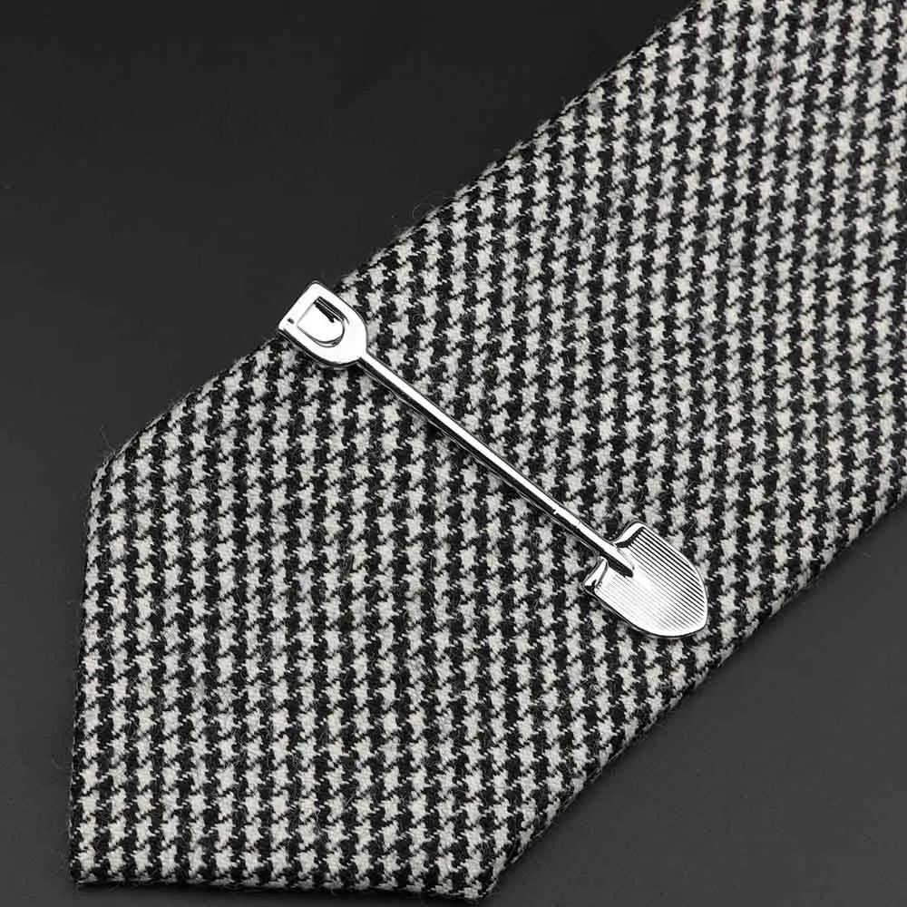 1 Piece Chrome Stainless Glasses Car Airplane Fork Spoon Shape Metal Tie Clip for Men Necktie Clips Pin for Mens