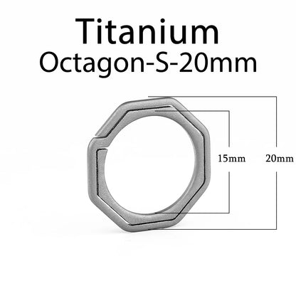 Real Titanium Keyring Super Lightweight Keychain Hanging Buckle for Car Key Ring Holder Quickdraw Tool Creative Accessories