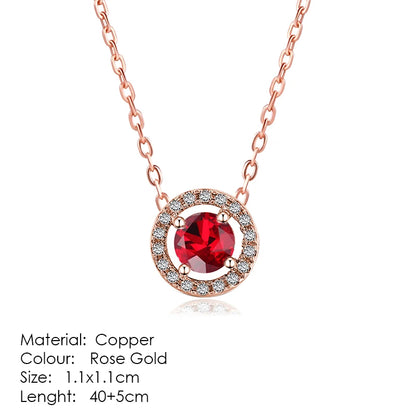 ZHOUYANG Pendant Necklaces Jewelry for Women Rose Gold Color Chain Jewellery Heart Necklace Cubic Zirconia N388