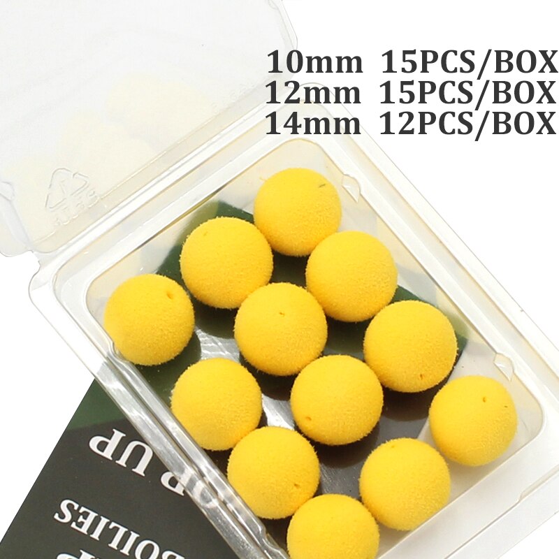12/15pcs Carp Fishing Accessories Foam Boilies for Zig Rig Hair Chod Ronnie Rig Pop UP Boilies for Carp Fishing Tackle Equipment