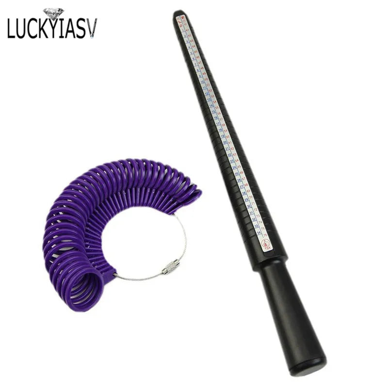 Jewellery Tools Ring Size Mandrel Stick Finger Gauge Ring Sizer Measuring Jewelry Tool Set Ring Size Jewellery Tools