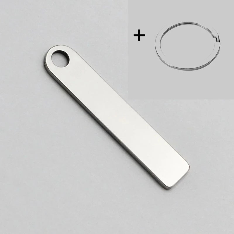 Custom Phone Number Logo Name Keychain Women Men Car Key Ring Laser Engraveing Key Chain Stainless Steel Personalized