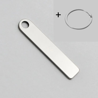 Custom Phone Number Logo Name Keychain Women Men Car Key Ring Laser Engraveing Key Chain Stainless Steel Personalized