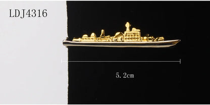 Tie Clip for Men Classic Meter Tie Pin Copper Tie Bar Quality Enamel Tie Collar Pin Crystal Business Corbata