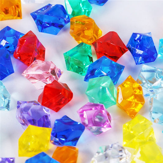 50PCS 14*11mm Acrylic Transparent Pawn Irregular Diamond Stone Chessman Game Pieces for Board Games Accessories 22 Colors
