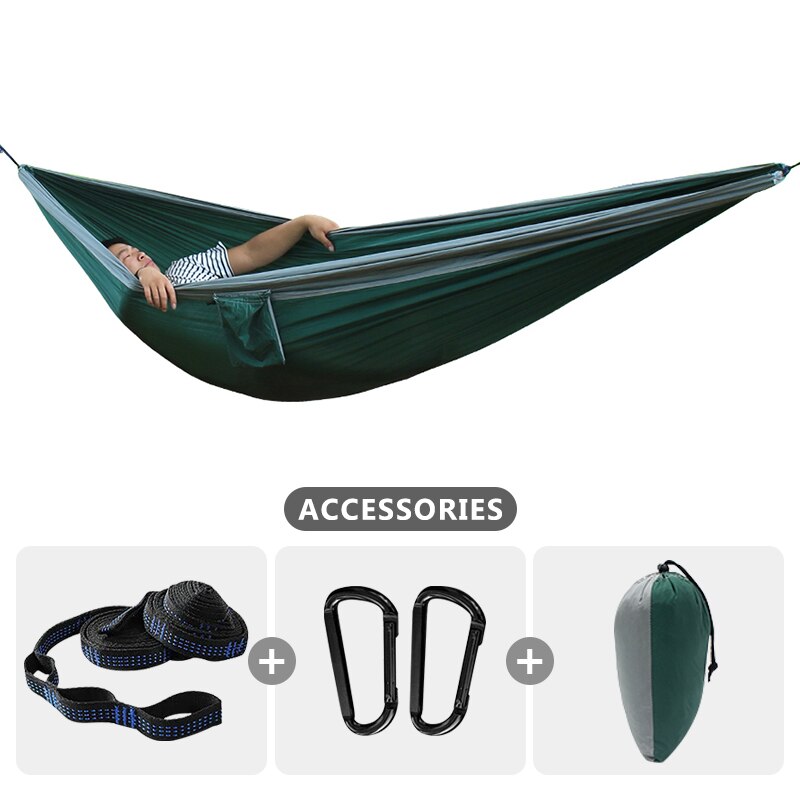2-3 Person Large Size 300x200cm Hammock Outdoor Survival Camping Portable Hammock Leisure Patio Garden Terrace Double Traveling