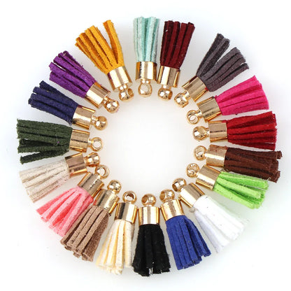 10~30pcs Mixed Types Tassel Findings Flower Silk Polyester Charms Pendant Drop Earring Tassel for Jewelry DIY Graft Making