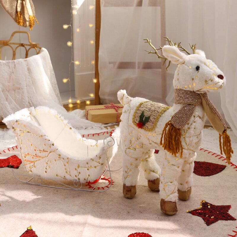 Santa Claus Snowman Alpaca Elk Christmas Decorations for Home New Year Christmas Doll Home Figures Ornaments Merry Christmas