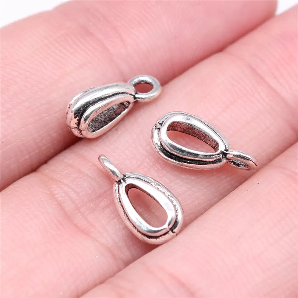 20pcs Connector Charms Bail Beads Antique Silver Color Bail Beads Charms Jewelry Findings DIY Bail Beads Charms Connector