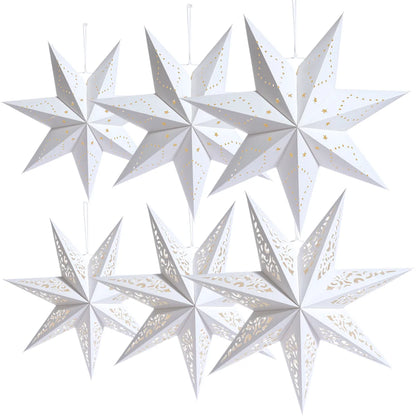 30-75cm Hollow Star Hanging Pendant Eid Mubarak Christmas Ramadan Decoration 2024 Islamic Muslim Party Decor Ramadan Kareem