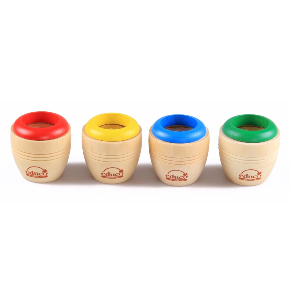 1Pcs Kids Toys Magic Kaleidoscope Wooden Baby Montessori Early Educaional Puzzle Random Color Birthday