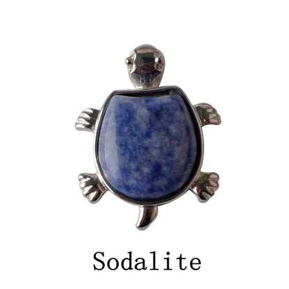 Howlite Turtle Nacklace Pendant Natural Semi Precious Stones Give for Men and Women