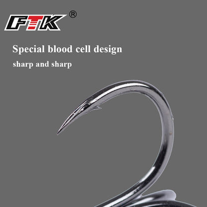 FTK Fishing Hook Baitholder Wobblers Gig Fly Tying Treble Hook Bass Lure Holder Set Saltwater Needle Minnow 15pcs/20pcs