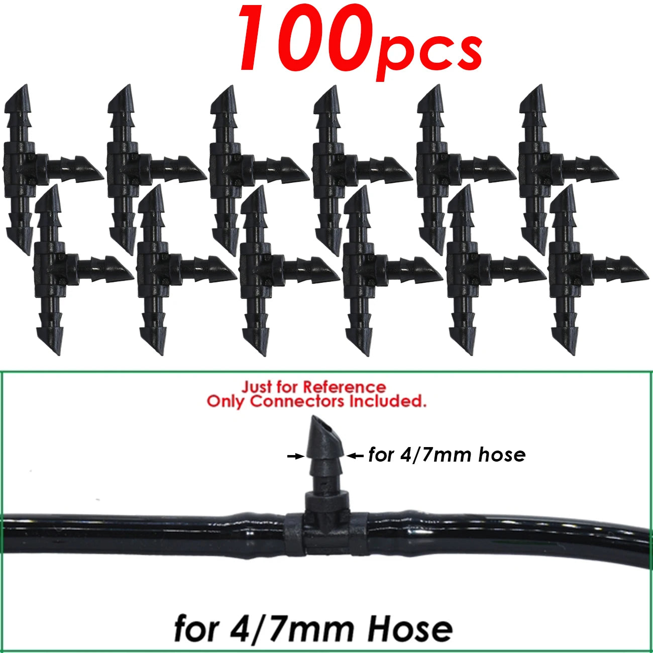 50-200pcs Durable 1/4'' C-Type Hook Fixed Stem Support Holder Stakes for 4/7mm Hose Flowerpot Drip Irrigation Fitting Greenhouse