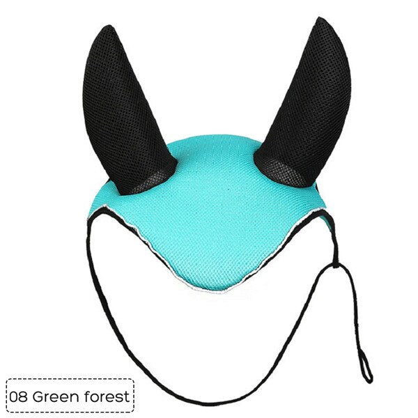 Horse Riding Breathable Meshed Horse Ear Cover Equestrian Horse Equipment Fly Mask Bonnet Net Ear Masks Protector Horse Care