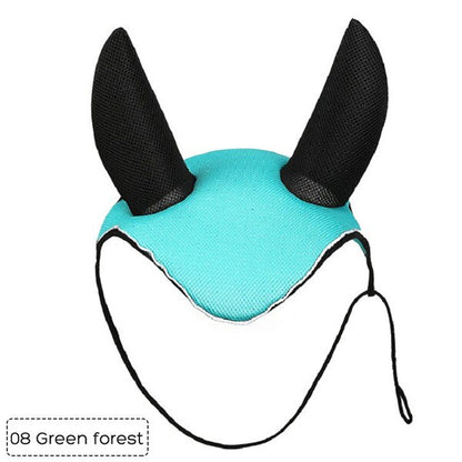 Horse Riding Breathable Meshed Horse Ear Cover Equestrian Horse Equipment Fly Mask Bonnet Net Ear Masks Protector Horse Care