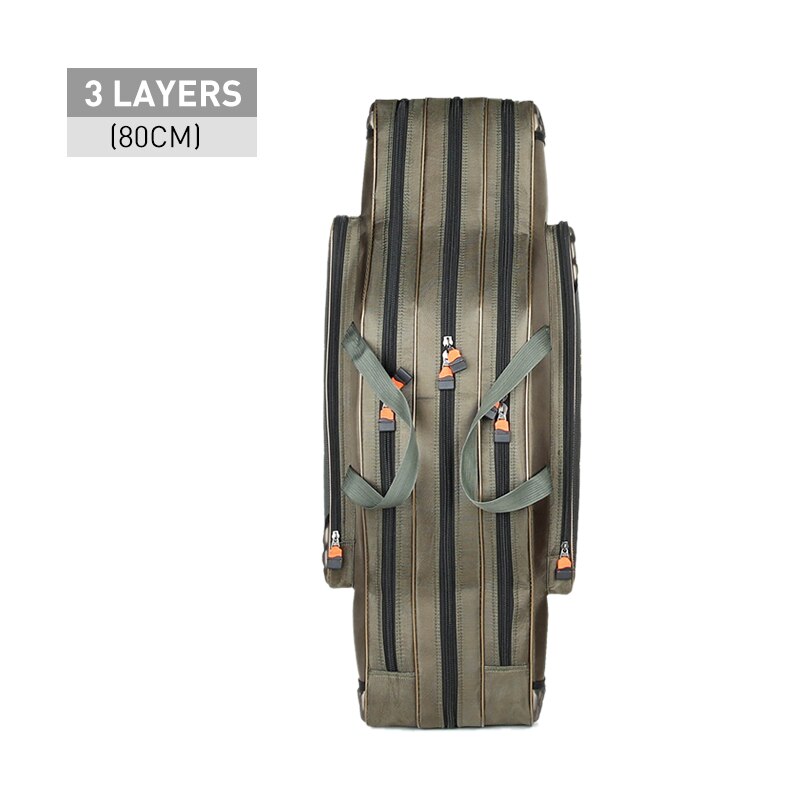 Portable Multifunction Fishing Bag Pesca Canvas 80/90/100/120cm Fishing Rod 3 Layer 4 Layer Travel Carry Case Pesca XA49G