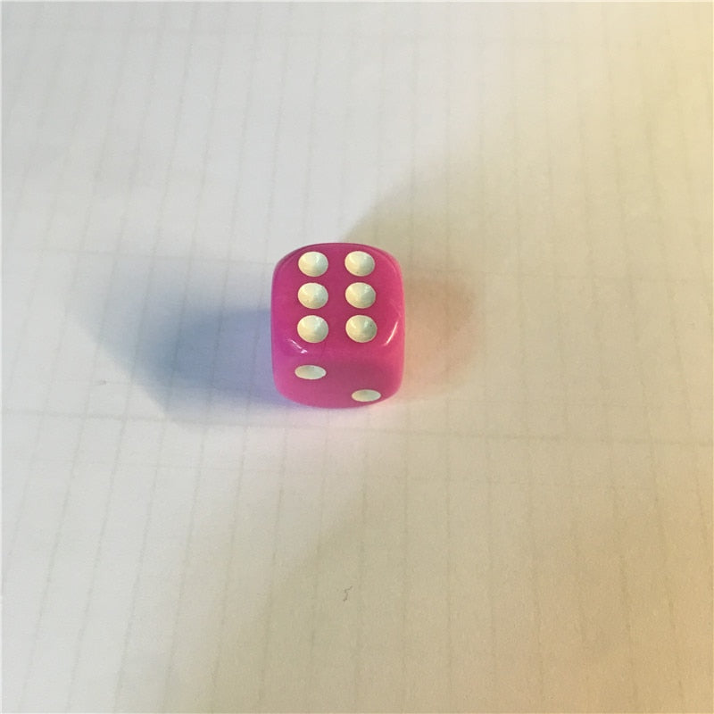 10Pcs High Quality 16mm Multi Color Six Sided Spot D6 Playing Games Opaque Point Dice for Bar Pub Club Party Board Game